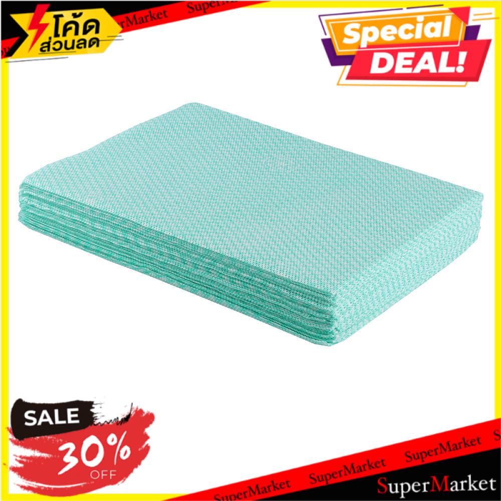 🔥NEW Best!! กระดาษอเนกประสงค์ WYPALL แบบหนา 20 ใบ สีเขียว REUSABLE WIPES WYPALL THICK 20PCS GREEN กร