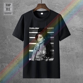 คอลูกเรือเสื้อยืดคอกลมเสื้อยืด พิมพ์ลาย Amy Winehouse H 7 แฟชั่นฤดูร้อน สําหรับผู้ชายผ้าฝ้ายแท้