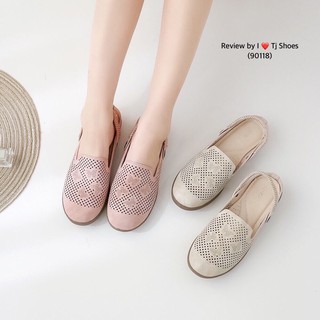 90118คัชชูส้นแบนรัดส้นมี2สี