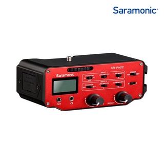 Saramonic SR-PAX2 มิกเซอร์รวมเสียงไมโครโฟน TRS 3.5มม. 2 ช่องโมโนและสเตอริโอ และ XLR