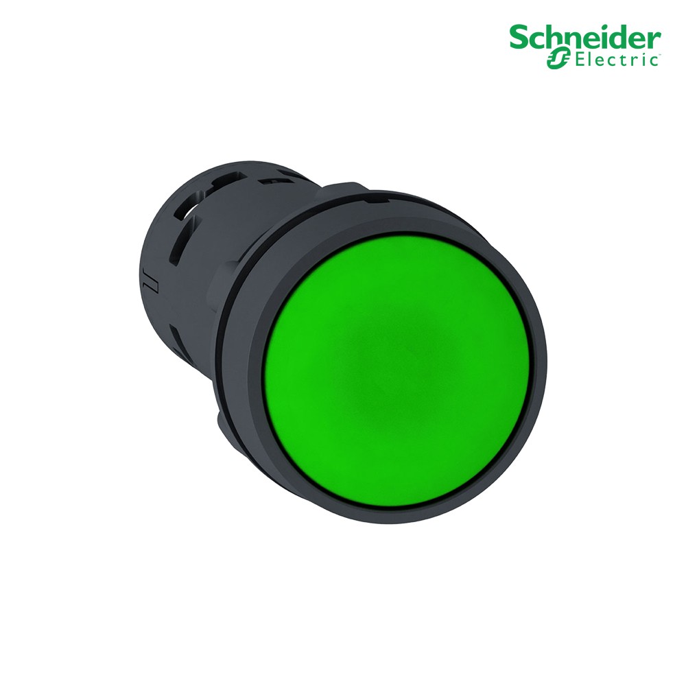Schneider XB7NA31-Push button switch สวิตช์ปุ่มกด ขนาด 22 mm, สีเขียวแบบ Spring-return, 1NO | PlugOn