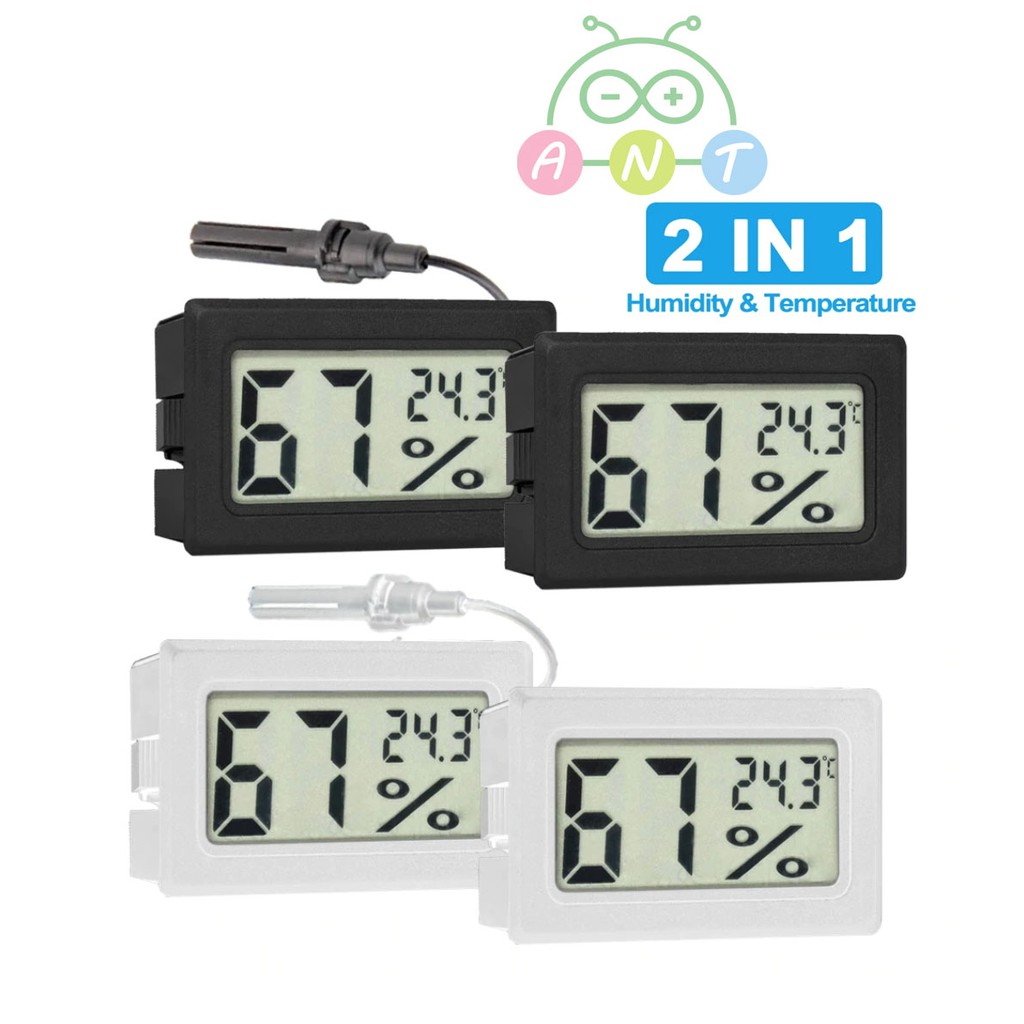พร้อมส่ง-Indoor Mini Digital LCD Thermometer Hygrometer Convenient Temperature Sensor Humidity Measuring