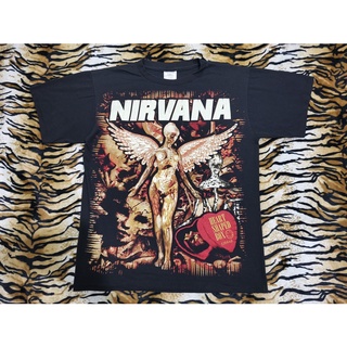 เสื้อ NIRVANA Ovp overprint Bootleg เสื้อวง เสื้อวงดนตรี เสื้อวงร็อค เสื้อลายปีกนางฟ้า เฟี้ยวมาก