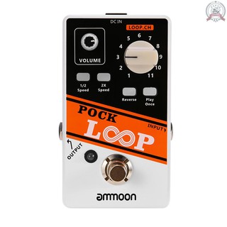 j &amp; f ammoon pock looper แป้นเหยียบกีต้าร์เอฟเฟค 11 ห่วงers max . 330 นาที 1/2