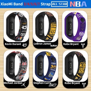 สายนาฬิกาข้อมือ สําหรับ xiaomi band 7 xiaomi band 3 4 5 6 7 xiaomi band NBA xiaomi band 5 Strap miband 6 Strap miband 3 4