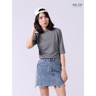 เสื้อเบสิคคอกลมแขนสามส่วน มี Size S,M,L,XL,XXL รุ่น Willy 3 Quarter Sleeve Tee รหัสสินค้า D-BAS-002