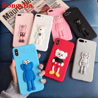 Samsung Galaxy S10E S10+ S10 S9+ S9 S8+ S8 Plus Phone Case Cute Carton Kaws Bear Soft Cover