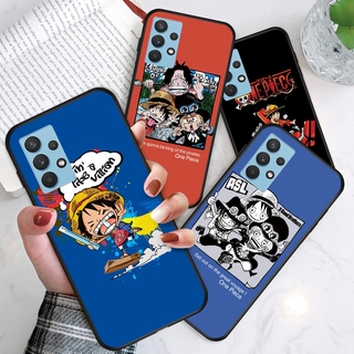 For Samsung Galaxy A32 4G A02 A01 Core เคสโทรศัพท์ กันกระแทกการ์ตูนตลกลูฟี่เคสอะนิเมะ OnePiece ปลอกซิลิโคน TPU นุ่มเคสโทรศัพท์