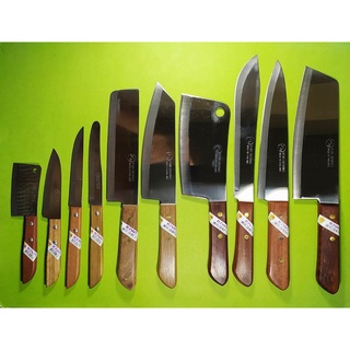 ชุดมีดทำครัวกีวี Kiwi 10 อัน มีดเชฟสแตนเลสด้ามไม้ Chef Knives Kiwi set 10 pcs no 503 504 502 501 172 173 830 248 288 21