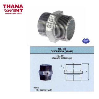 นิปเปิ้ล กัลวาไนท์ ขนาด 1/2"- 1"