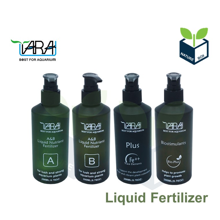 Tara Liquid Fertilizer A B Bio Fe ปุ๋ย ธาตุหลัก ธาตุรอง ธาตุเหล็ก สำหรับไม้น้ำ