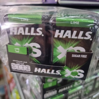 12 กระปุก hall xs lime ฮอล์ล เอ็กซ์เอส ไลม์ ลูกอมชูการ์ฟรี รสมะนาว