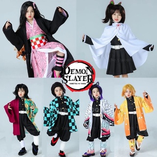 🟩พร้อมส่ง มีของแถม🟩ชุดดาบพิฆาตอสูร แบบ SET ครบชุด คอสเพลย์ Demon Slayer : Kimetsu No Yaiba Cosplay