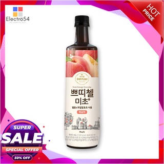 มิโชะ เครื่องดื่มน้ำส้มสายชู รสพีช 900 มล.น้ำผักและน้ำผลไม้Micho Petitzel Fruit Vinegar Drink Peach 900 ml