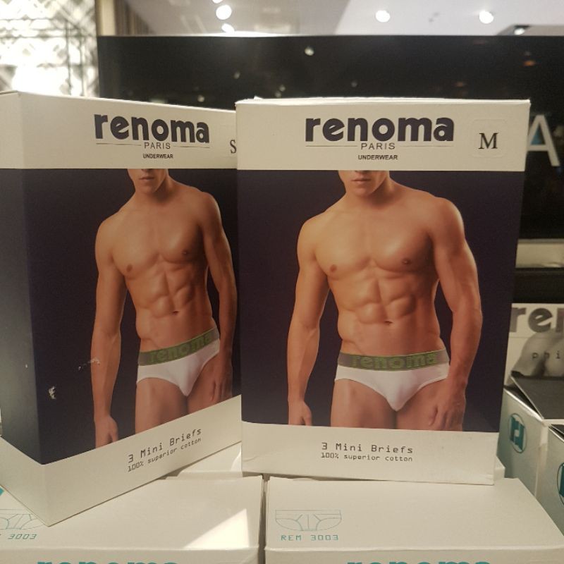 Renoma 100% Superior Cotton 3 Mini Briefs / UNDERWEAR MEN / MENS UNDERWEAR แพ็ค 3 ชิ้น