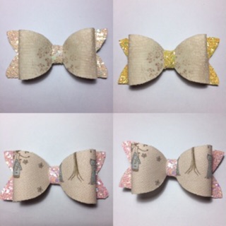 Leather glitter bow /ชิ้น