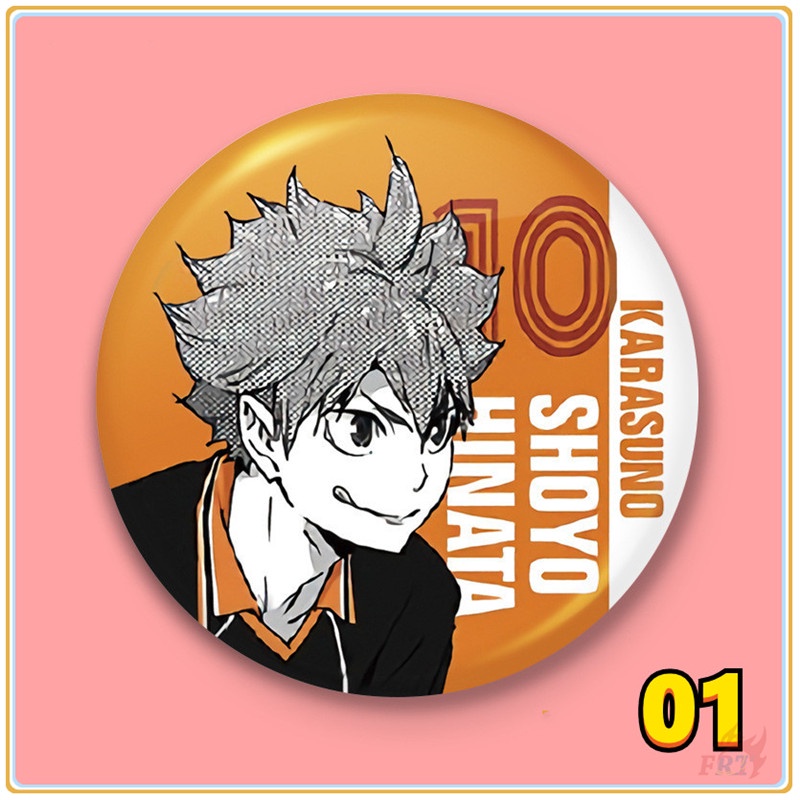 ◑ ป้ายดีบุกคอสเพลย์ ตัวละครอนิเมะ Haikyuu!! ◐ อุปกรณ์เสริมกระเป๋าเป้สะพายหลัง เข็มกลัด 58 มม. 1 ชิ้น (10 แบบ)