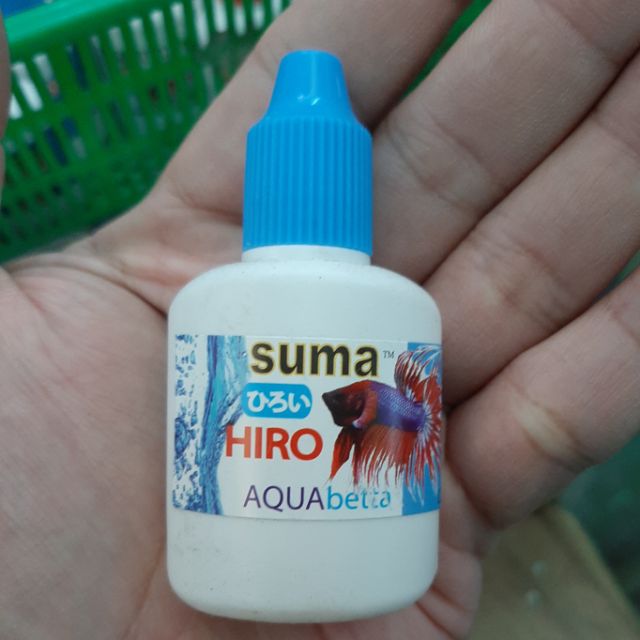 SUMA HIRO AQUAbetta สีฟ้า ลดปัญหาครีบ แตก ฉีก12ml.