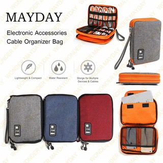 กระเป๋าสตางค์ผู้ชาย✸▼✿MAYDAY กระเป๋าเก็บอุปกรณ์กันน้ำ Electronics Organizer ข้อมูลสายเคเบิลดิจิตอลกระเป๋าเก็บของ แกดเจ็ต