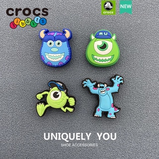 ตัวติดรองเท้า crocs/jibbitz ลายการ์ตูนมอนสเตอร์ มหาวิทยาลัย อุปกรณ์เสริม สําหรับตกแต่งรองเท้า