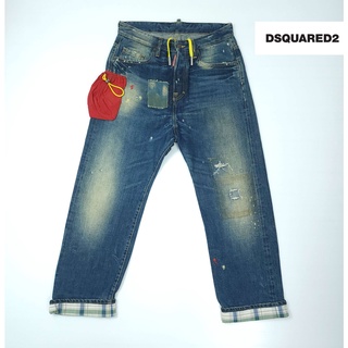 ยีนส์ Dsquared2 71LA306 เอว 31-32 ทรง Baggy ขากระบอก ผ้าหนาหนัก