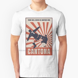 เสื้อยืดผ้าฝ้าย เสื้อยืด ผ้าฝ้ายแท้ พิมพ์ลายฟุตบอล Cantona Eric Eric Cantona สไตล์ฝรั่งเศส