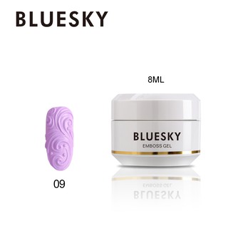 สีเจล เจลปั้นนู้น 3DBluesky gel polish Emboss gel 09 สีม่วง