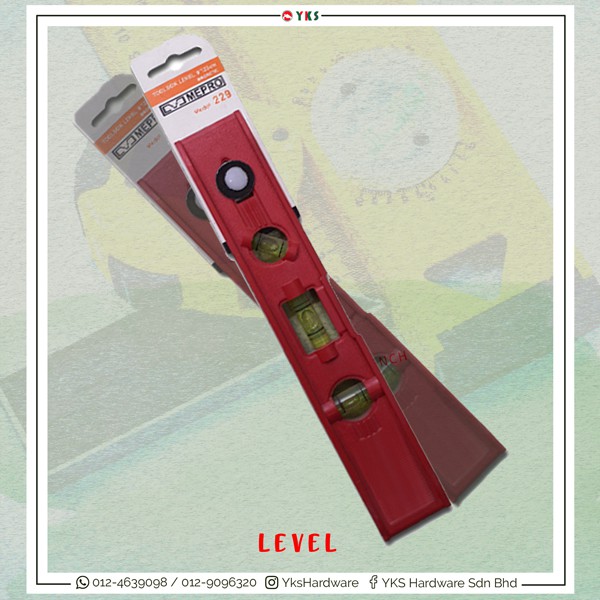 Mepro 9" กล่องเครื่องมือ MAGNETIC SPIRIT LEVEL