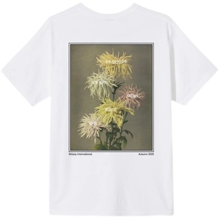 【leee】[Poseidon] STUSSY DAHLIA Dahlia Daisy Parade ภาพวาดสีน้ำมัน Series แขนสั้นเสื้อยืด TEE Oversize