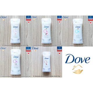 Dove® 0% Aluminum Moisturizers Deodorant Stick 74g โดฟ ผลิตภัณฑ์ระงับกลิ่นกาย สำหรับผู้หญิง โรลออนสติ๊ก