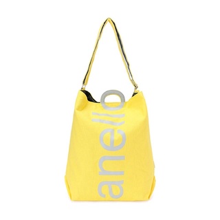 กระเป๋า Anello รุ่น O Handle 2 way tote bag สีเหลืองเทา