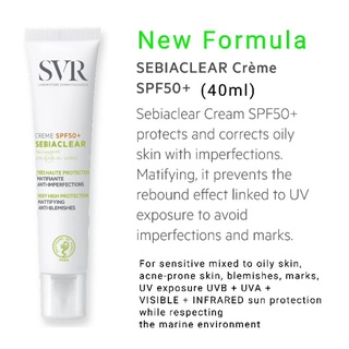 🇫🇷SVR Sebiaclear Sun Creme SPF50 UVB + UVA + VISIBLE + INFRARED (40ml)