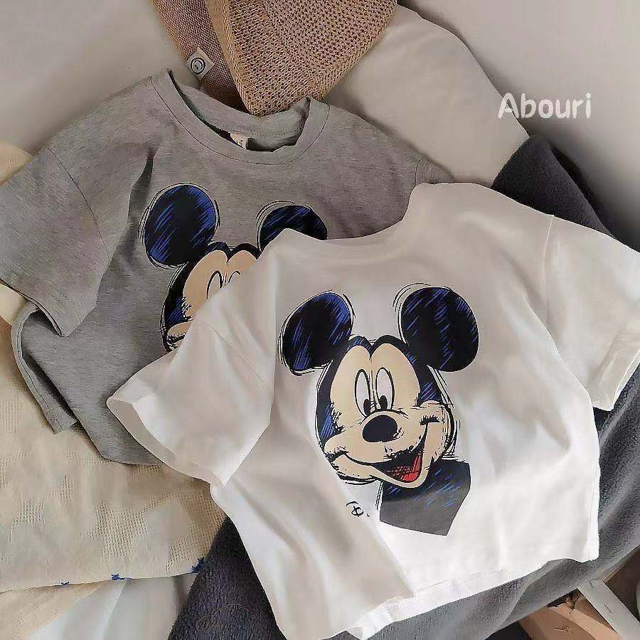เสื้อยืดแขนสั้น คอกลม ผ้าฝ้ายแท้ สไตล์เกาหลี แฟชั่นฤดูร้อน สําหรับเด็กผู้ชาย และเด็กผู้หญิง 2022