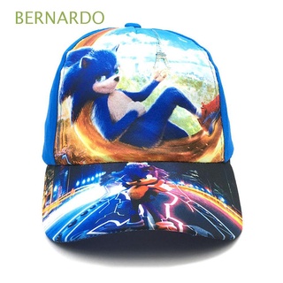 Bernardo Sonic The Hedgehog หมวกแฟชั่น ผู้ชาย ผู้หญิง ระบายอากาศ หมวกกันแดด หัวเข็มขัดปรับได้ ป้องกันแสงแดด อะนิเมะญี่ปุ่น หมวกป้องกันอะนิเมะ Sonic หมวก