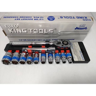 เครื่องมือช่าง Euro king tool DR SOCKET SET 12 PCS เครื่องมือช่าง Euro king tool