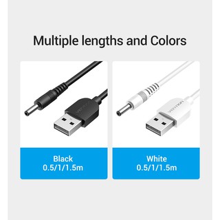 Vention USB to DC 3.5mm USB A Male to 3.5 Jack Connector 5V  Power Supply Charger Adapter Power Cable