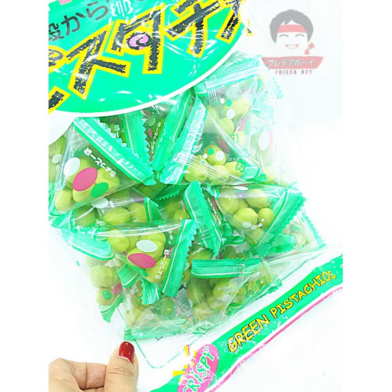 Green Snack Pistachios ถั่วพิสตาชิโอ้ ถั่วพิตาชิโอ รสชาเขียว รสวาซาบิ ขนมถั่ว จากญี่ปุ่น