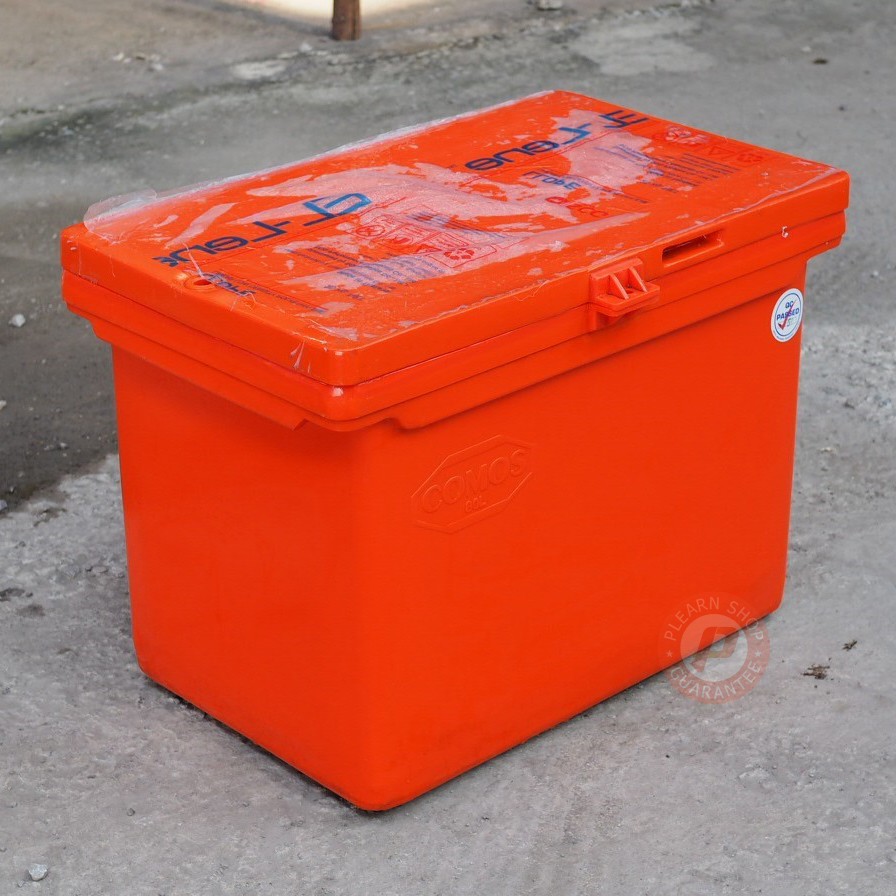 ถังแช่ ถังน้ําแข็ง ยี่ห้อ Comos ขนาด 80 ลิตร  (Ice box 80L.) มีบานพับ เนื้อหนา เกรดเอ (Food grade) เก็บความเย็นได้นาน ราคา ถูกที่สุด ดีลบีเคเค แกลเลอรีภาพที่ 5