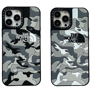 Casetify เคสโทรศัพท์ซิลิโคน ลายพราง The North Face สําหรับ iPhone 15 14 13 12 11 Pro Max XR Plus