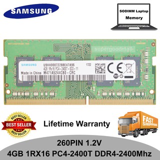 หน่วยความจําสําหรับ Samsung 4 Gb 1Rx16 Pc4-2400 T Ddr4-2400 Mhz 260 Pin 1 . 2 V SODIMM Laptop Memory RAM(SODIMMแรมหน่วยความจำแล็ปท็อป)