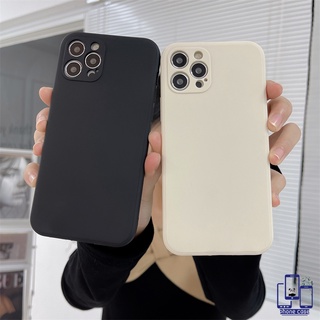 เคส Infinix Hot 10 Play Hot 10 10t 10s 10i S4 9 Pro 11 Plus Infinix Smart 4 5 Pro 3 Plus Infinix Note 8 10 Tencno Spark 5 PRO Classic Black and White Pure Color Silicone Shockproof เคสโทรศัพท์มือถือ