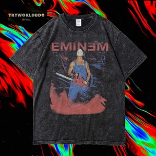 เสื้อยืดผ้าฝ้าย เสื้อยืด พิมพ์ลาย Tryworldbdg OFFICIAL "EMINEM" สําหรับผู้ชาย | เสื้อยืด ซักได้ | หินล้าง | เสื้อยืด ขนา