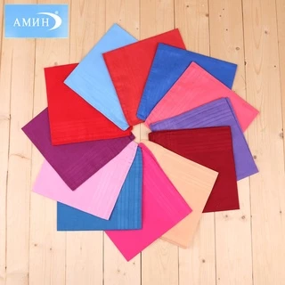 ผ้าเช็ดหน้า ผ้าเช็ดหน้าสีพื้น 🧵ผ้าคอตตอนแท้🧵 ขนาด 40*40 cm