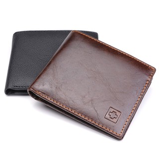 กระเป๋าเงินชาย (Wallet) กระเป๋าสตางค์ผู้ชาย Longxior MRF7 หนังแท้