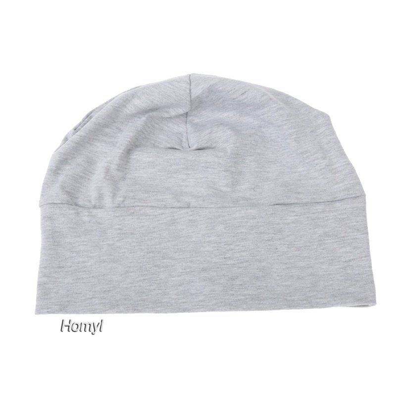 [HOMYL] ผ้าฝ้ายทั้งหมด Night Sleep Sleep Solid Caps สีเทาอ่อน - รูปที่ 2