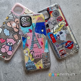 เคส samsung A22 5g casetify ใส สกรีนลาย น่ารัก ขอบสี กันกระแทก