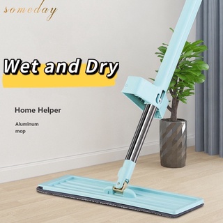 Someday 360° Rotating Microfiber Mop – Flat Floor Cleaner with Automatic Squeeze and Easy Cleaning