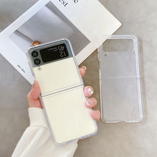 เคสโทรศัพท์มือถือแบบนิ่ม TPU ใส บางมาก สําหรับ Samsung Galaxy Z Flip 3 4 Z Flip 4 Flip4 5G