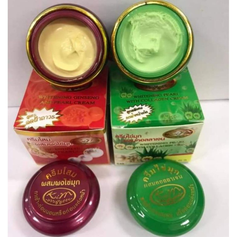 ( คู่ละ ) ครีมโสมแดงผสมไข่มุก+ครีมคอลลาเจน