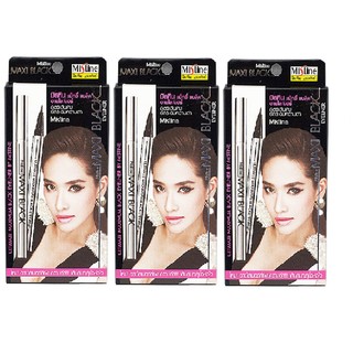 Mistine Maxi Black Eyeliner ที่เขียนขอบตา วาดขอบตา (แพ็ค 3 กล่อง)